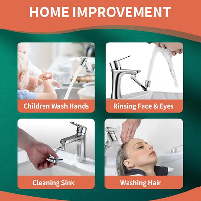 1080° Rotating Faucet Extender for Kitchen & Bathroom