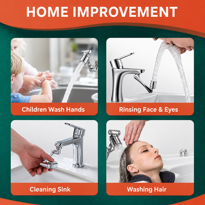 1080° Rotating Faucet Extender for Kitchen & Bathroom