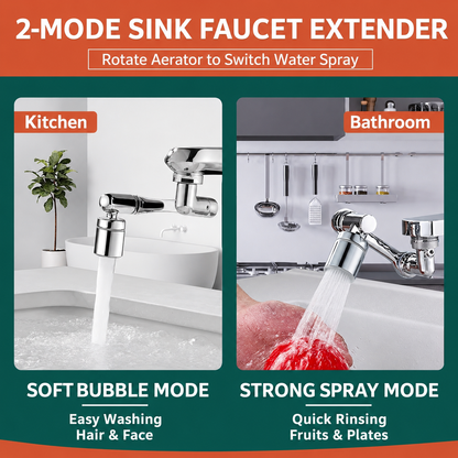 1080° Rotating Faucet Extender for Kitchen & Bathroom