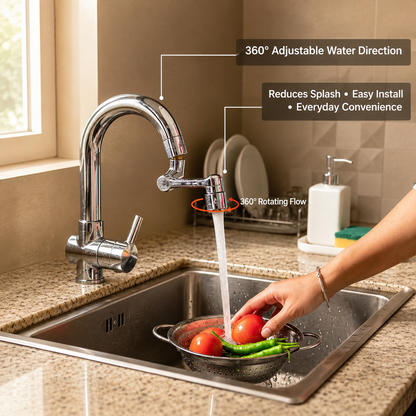 1080° Rotating Faucet Extender for Kitchen & Bathroom