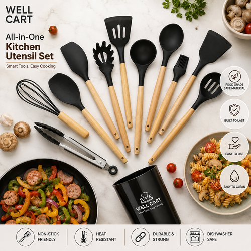 WELL CART Premium Kitchen Utensil Set ⭐