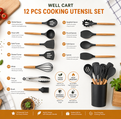 WELL CART Premium Kitchen Utensil Set ⭐