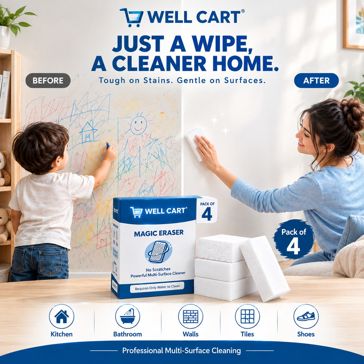 WELL CART™ Magic Stain Remover Eraser