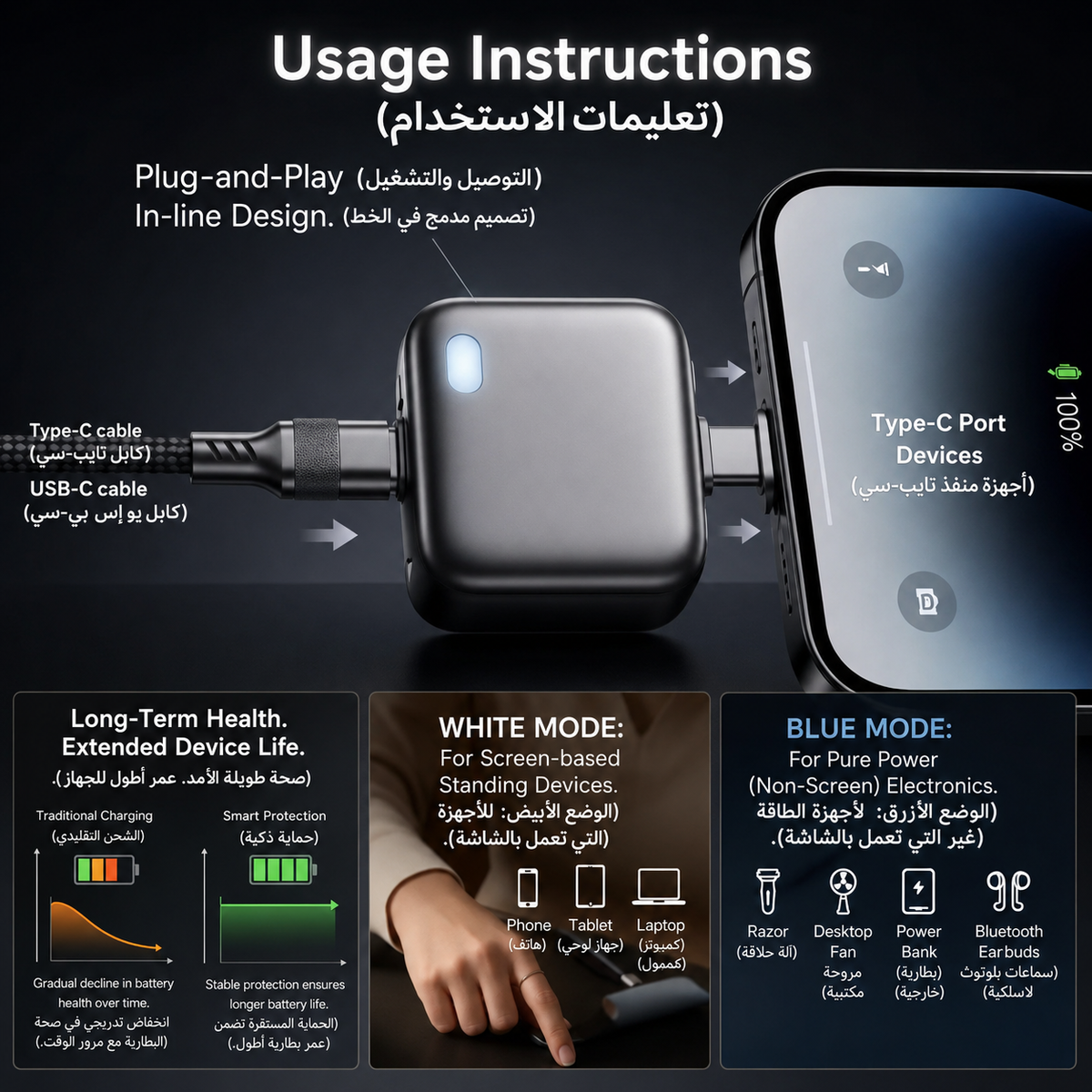 🤖⚡ AI Auto-Eject 140W Fast Charger Adapter – Smart Charging Made Easy