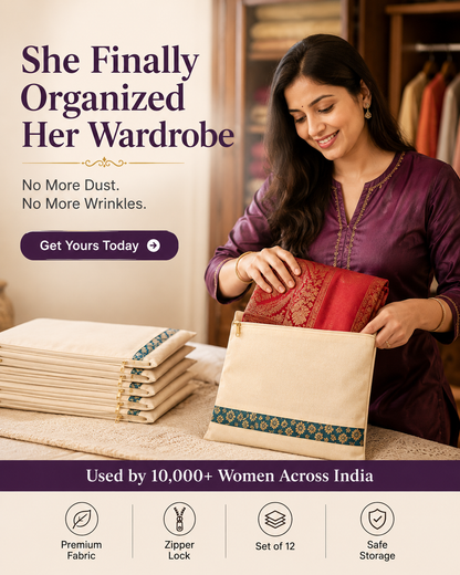 Premium Cotton Saree Covers with Zip
