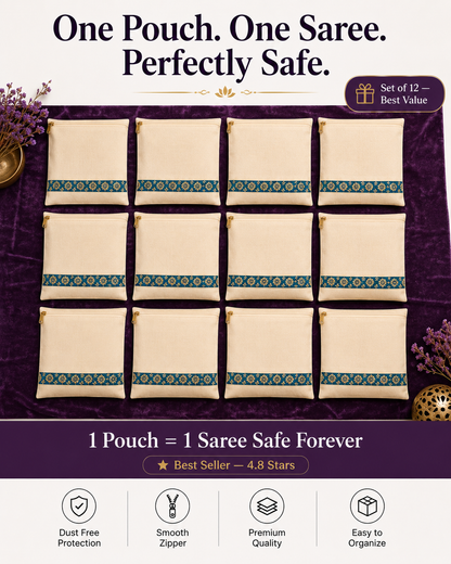 Premium Cotton Saree Covers with Zip
