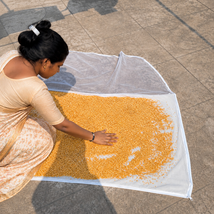 Premium Cotton Food Drying Cloth with Protective Mesh Net
