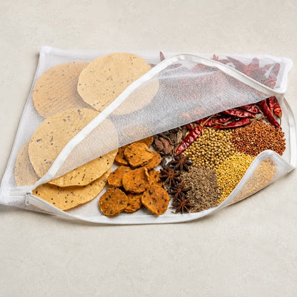 Premium Cotton Food Drying Cloth with Protective Mesh Net